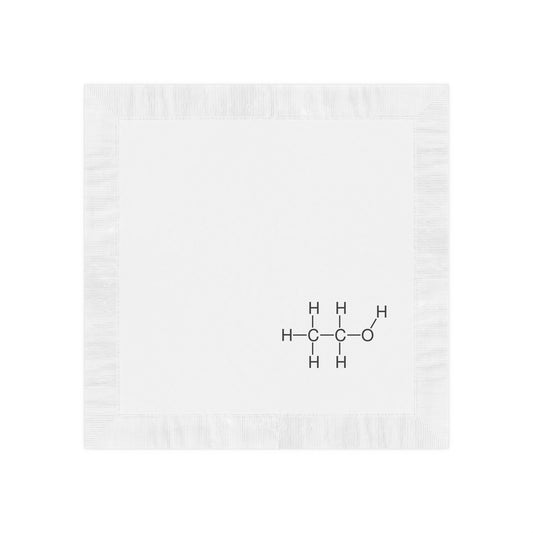 Alcohol Cocktail Napkins — White Paper Beverage Napkins
