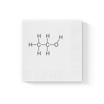 Alcohol Cocktail Napkins — White Paper Beverage Napkins