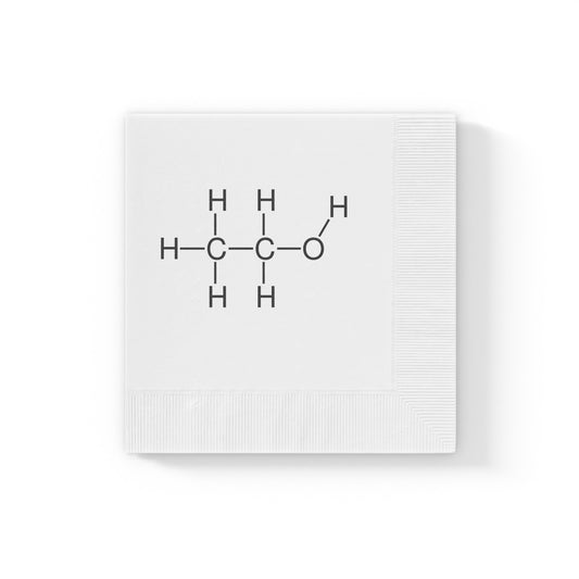 Alcohol Cocktail Napkins — White Paper Beverage Napkins