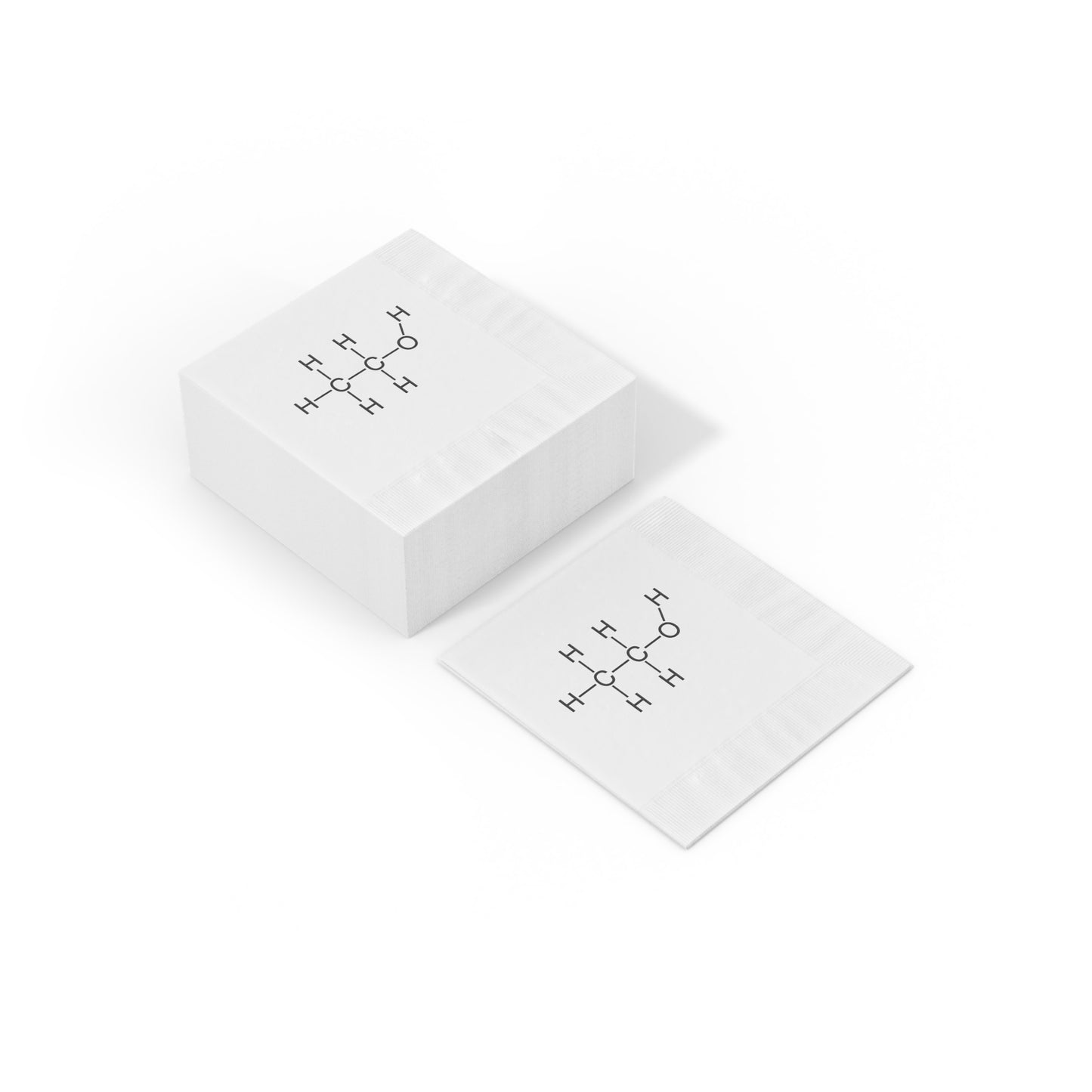 Alcohol Cocktail Napkins — White Paper Beverage Napkins