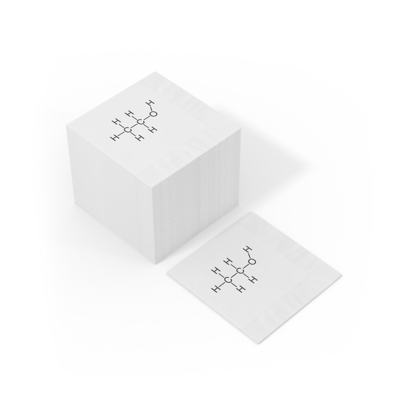 Alcohol Cocktail Napkins — White Paper Beverage Napkins